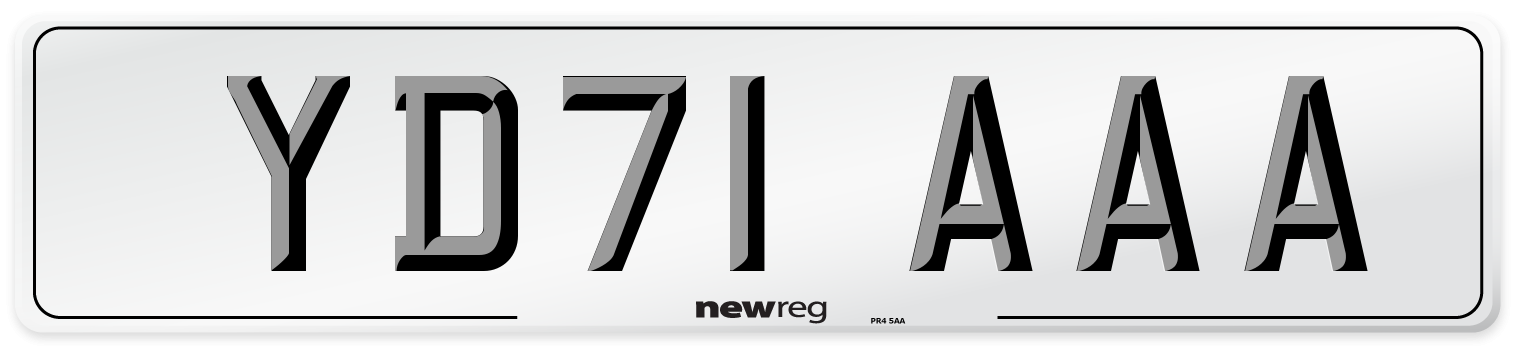 YD71 AAA Number Plate from New Reg